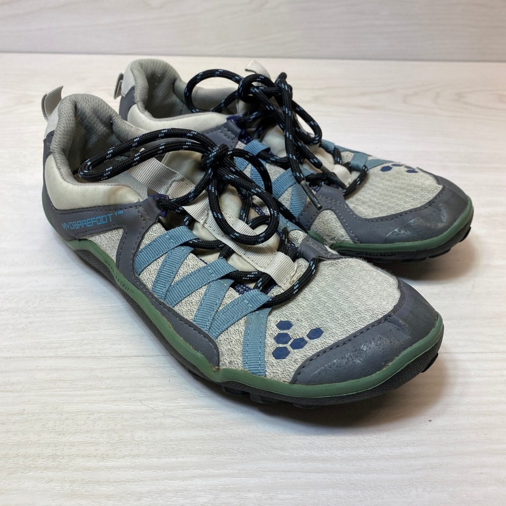 Vivobarefoot Women EU 40 Neo Trail Running Shoes Grey Blue Minimalist Barefoot